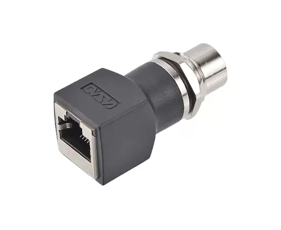 M12 Straight Female to RJ45 Adapter 180°(Data type)