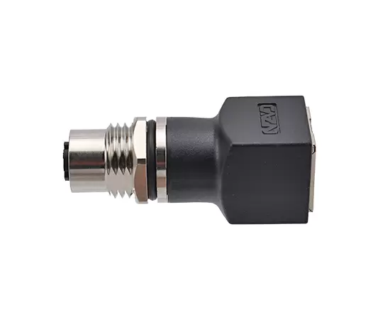 M12 Angled Female to RJ45 Adapter 90°(Data type)