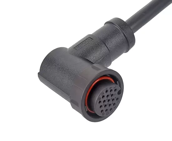 E16 Right angle Female Overmolded Plug(Bayonet)