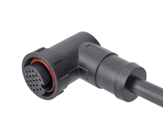E16 Right angle Female Overmolded Plug(Bayonet)