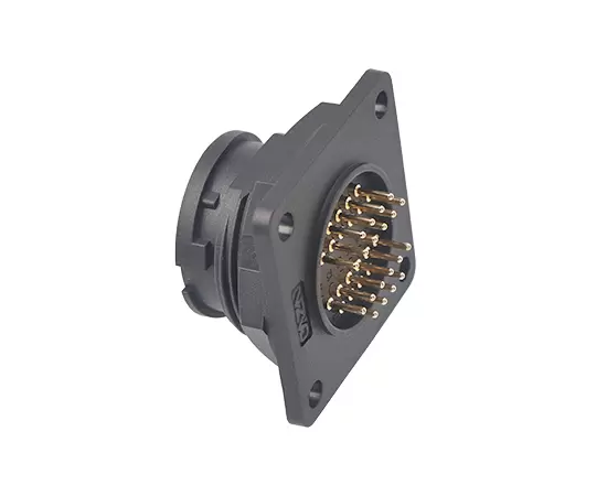 E16 Male Square PCB Receptacle(Bayonet)