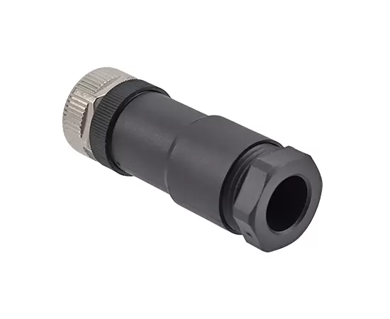 M12 Straight Female Plastic Assembled Plug (Power type, Screw)