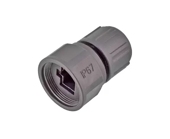 RJ45 Straight Male Plastic Plug(Threaded)