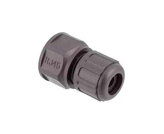 RJ45 Straight Male Plastic Plug(Threaded)