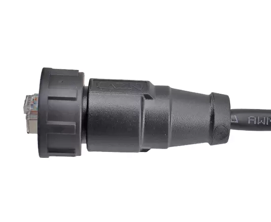 RJ45 Straight Male Overmolded Plug(Threaded)