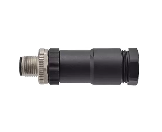 M12 Straight Male Plastic Assembled Plug (Power type, Screw)