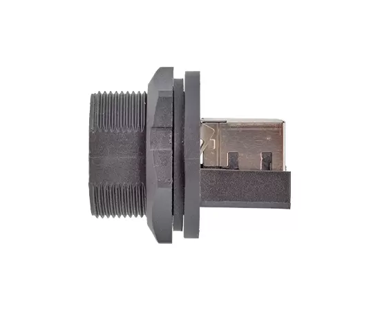 RJ45 Female to Female(180°) Back Mount Receptacle(Threaded)