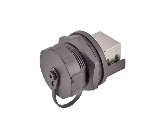 RJ45 Female to Female(180°) Back Mount Receptacle(Threaded)