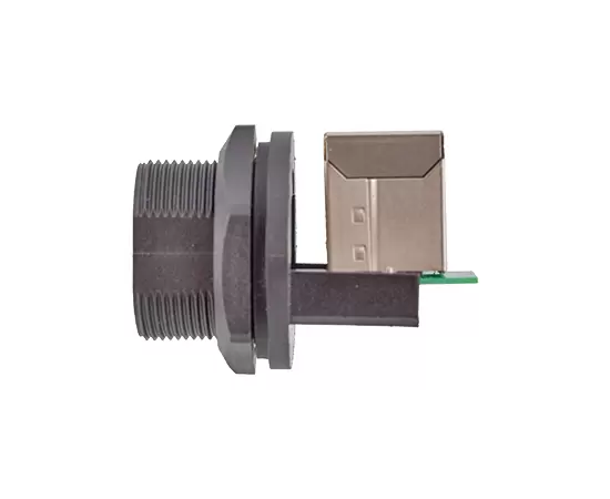 RJ45 Female to Female(90°) Back Mount Receptacle(Threaded)