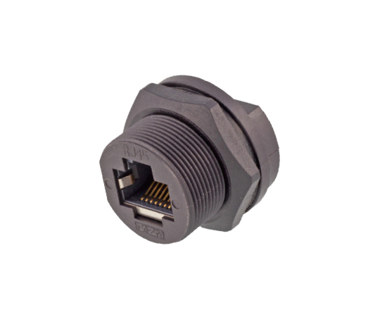 RJ45 Female Back Mount PCB Receptacle(Threaded)
