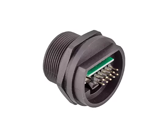 RJ45 Female Back Mount PCB Receptacle(Threaded)