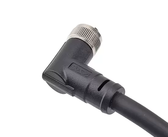 M12 Angled Female Plastic Plug(Power type)