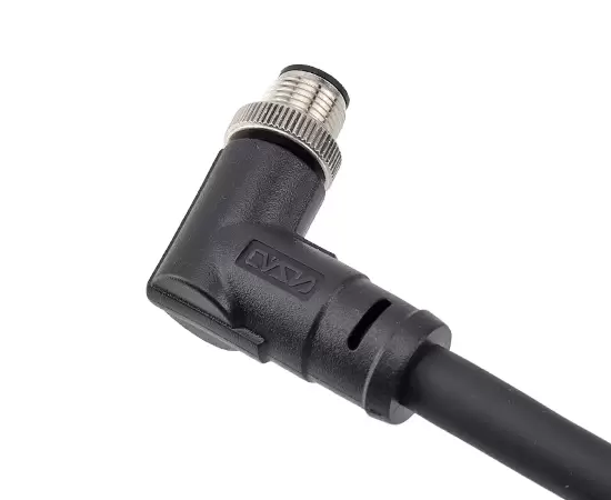 M12 Angled Male Plastic Plug(Power type)