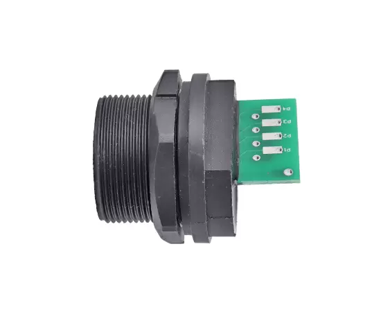 RJ45 Female Back Mount Receptacle with wire(Threaded) (External welding plate)