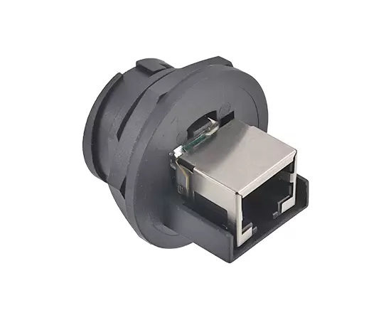 E16 ERJ45 Female to Female(180°) Back Mount Receptacle(Bayonet)