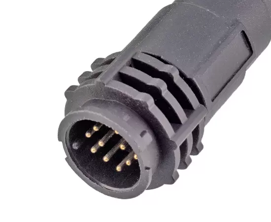 E13 Male Overmolding Straight Plug Cable Mating Style (Bayonet)