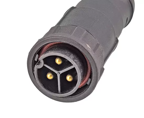 E13 Male Overmolding Straight Plug Cable (Bayonet)