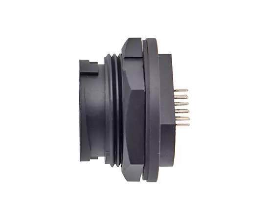 E16 ERJ45 Female Back Mount PCB Receptacle(Bayonet)