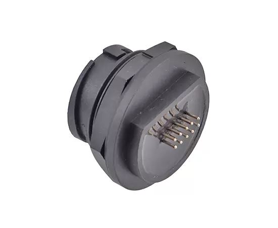 E16 ERJ45 Female Back Mount PCB Receptacle(Bayonet)