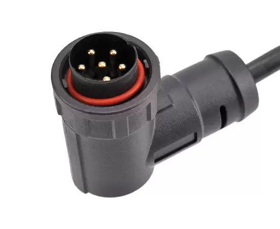 E13 Male Overmolding Angled Plug Cable (Bayonet)