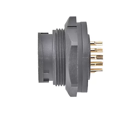 E13 Back Mount Solder Male Receptacle (Bayonet)