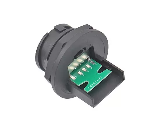 E16 RJ45 Female Board Rear Single Ethernet Port Socket (with a Card Slot at the Tail)(Bayonet)