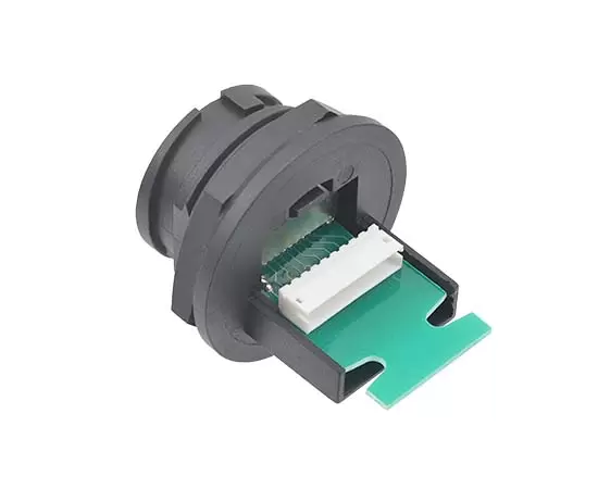 E16 RJ45 Female Board Rear Single Ethernet Port Tailplate Socket with Terminals (Bayonet)