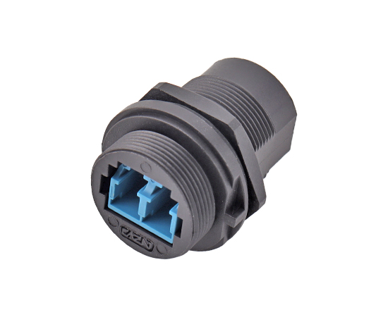FDDI Single-mode Double-core Front Mount Receptacle(Threaded)