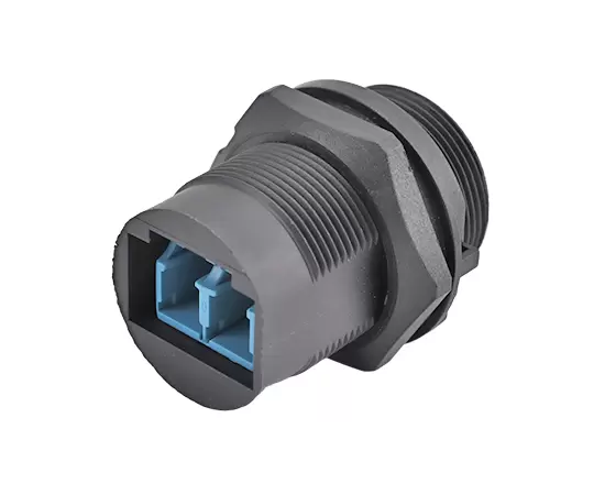 FDDI Single-mode Double-core Front Mount Receptacle(Threaded)