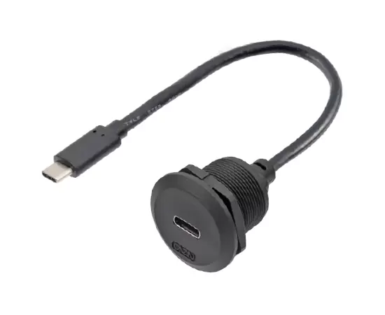 EP TYPE-C Panel front installation female socket/Male straight plug(Threaded)