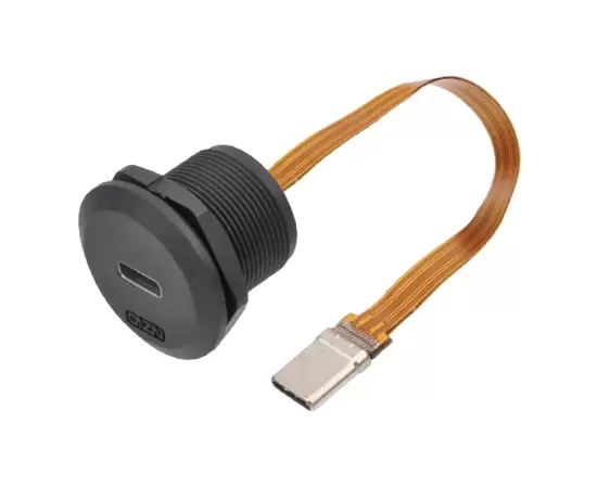 EP-TYPE-C Panel type board front installation female/Male straight FPC socket(Threaded)