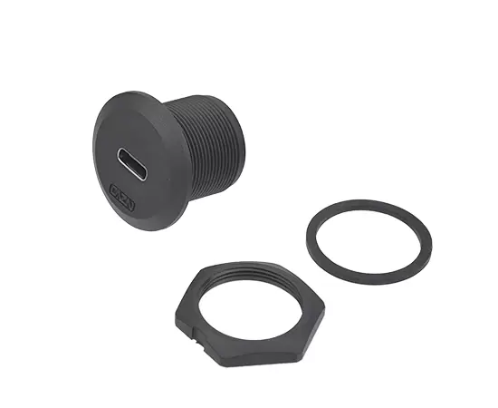 EP-TYPE-C Panel front installation of dual female socket(Threaded)