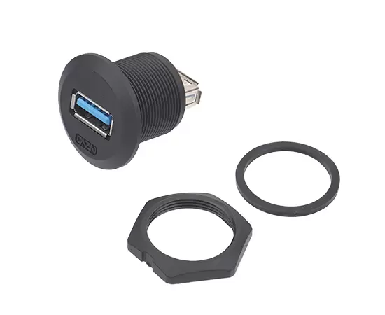 EP-USB Panel front installation of dual female socket(Threaded)