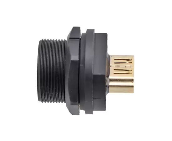 HDMI Female to Female back mount receptacle(Threaded)