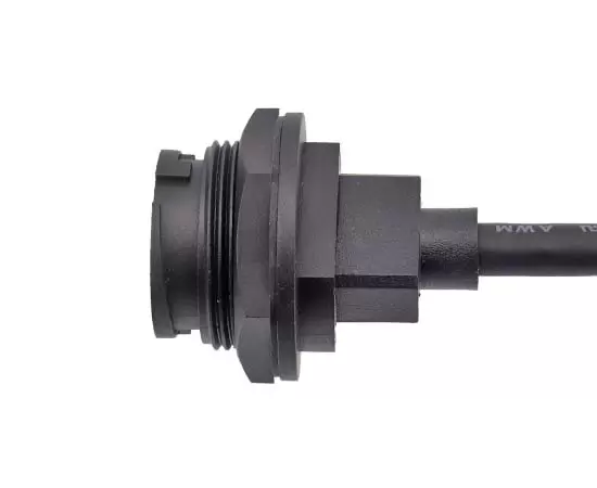 E16 HDMI Female Back Panel Mount Receptacle to Str.Male Cable (Bayonet)