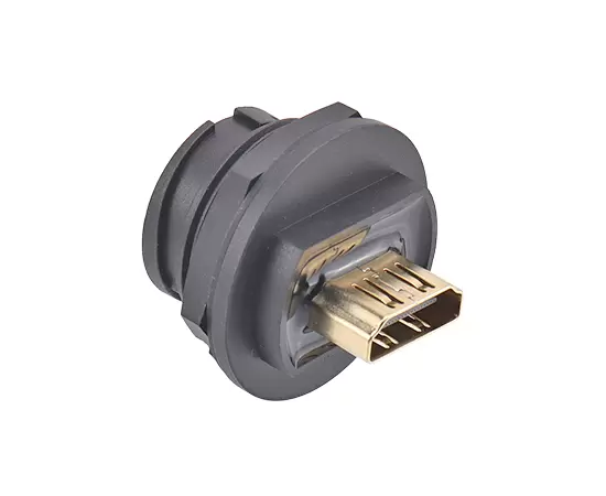 E16 EHDMI Female to Female back mount receptacle(Bayonet)