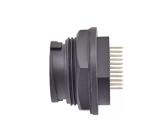 E16 EHDMI Female Back Mount PCB Receptacle(Bayonet)