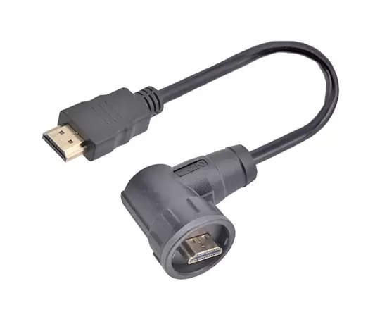 HDMI R/A Male to Straight Male Cable plug(Bayonet)