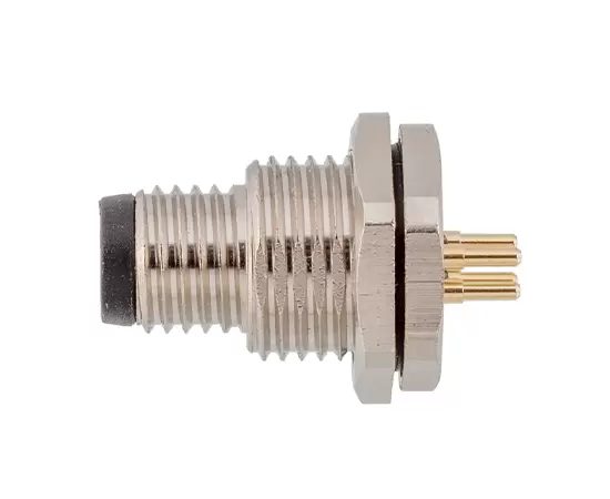 M8 Male Back Mount Socket(PCB, Screw M11*11)