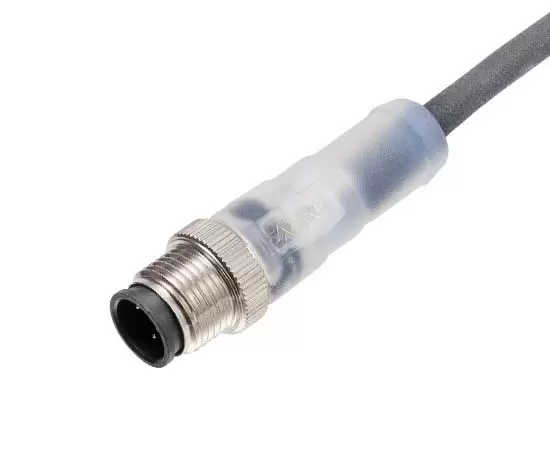 M12 Straight Male Overmolded Plug (LED)