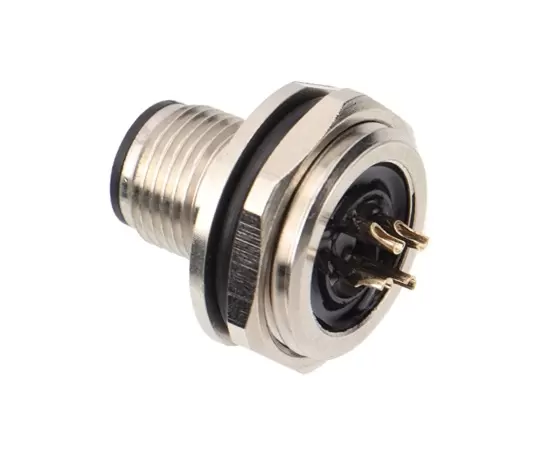 M12 Male Front Mount Socket Solder Screw PG11