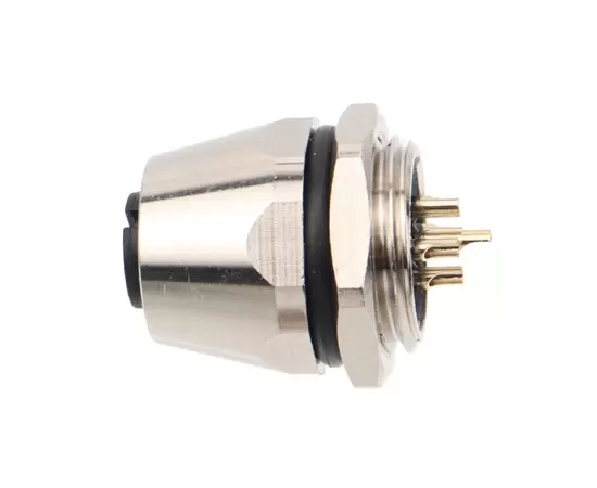 M12 Female Front Mount Socket (Solder, Screw PG9, Bullet Type)