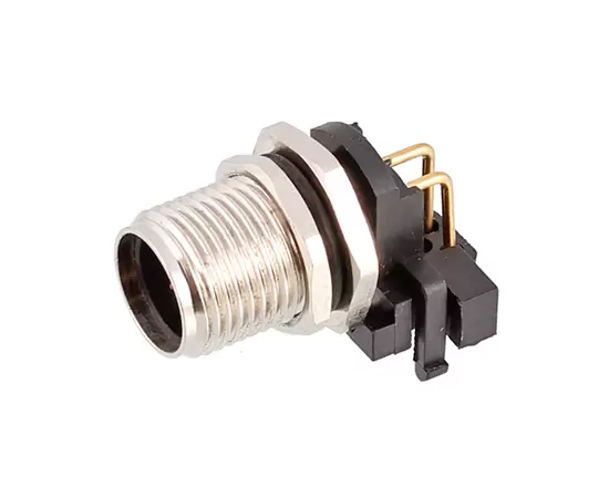 M12 Curved Needle Socket (PCB, Screw M12*1)