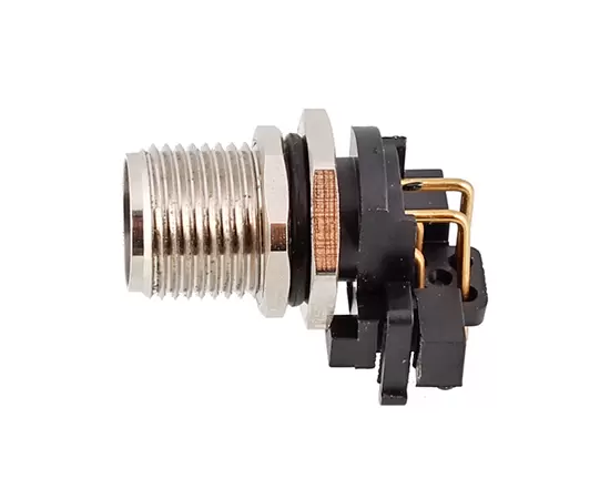 M12 Curved Needle Socket (PCB, Screw M12*1)