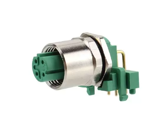 M12 Curved Hole Socket (PCB, Screw M12*1)