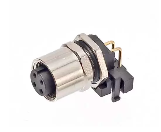 M12 Curved Hole Socket (PCB, Screw M12*1)