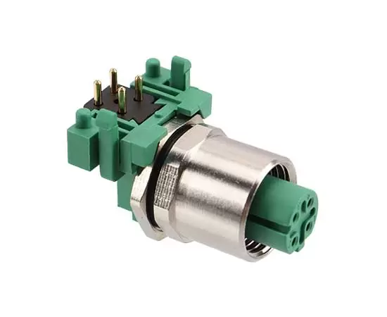 M12 Curved Hole Socket (PCB, Screw M12*1)