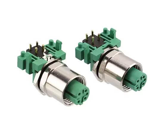 M12 Curved Hole Socket (PCB, Screw M12*1)