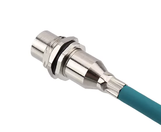 M12 Female Socket With Shielded Tube Wiring Harness 8X-code 1M 2M 5M Cable Length