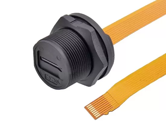 E-TF Female Back Mount Solder Receptacle(Threaded)